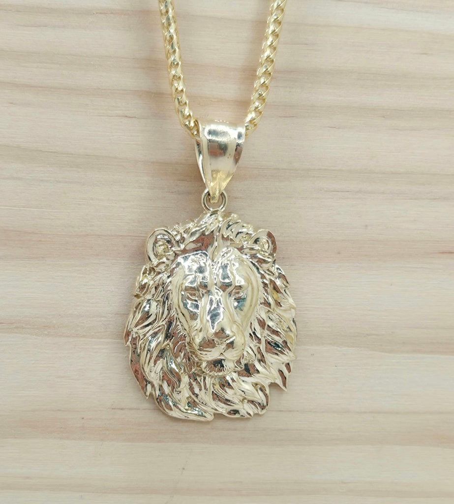 10KT LARGE LION FACE PENDANT Weight 4.2GR