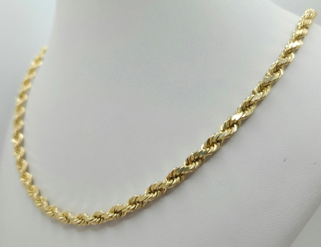 10KT SOLID ROPE CHAIN Size 20INCH 4MM Weight 32.5GR