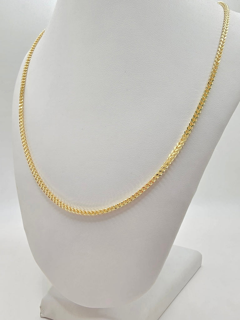 10KT HOLLOW FRANCO CHAIN Size 24INCH 2.5MM Weight 6.6GR