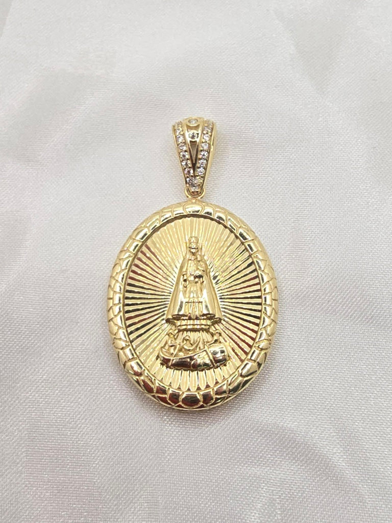 10KT LARGE OVAL CARIDAD PENDANT Weight 13GR