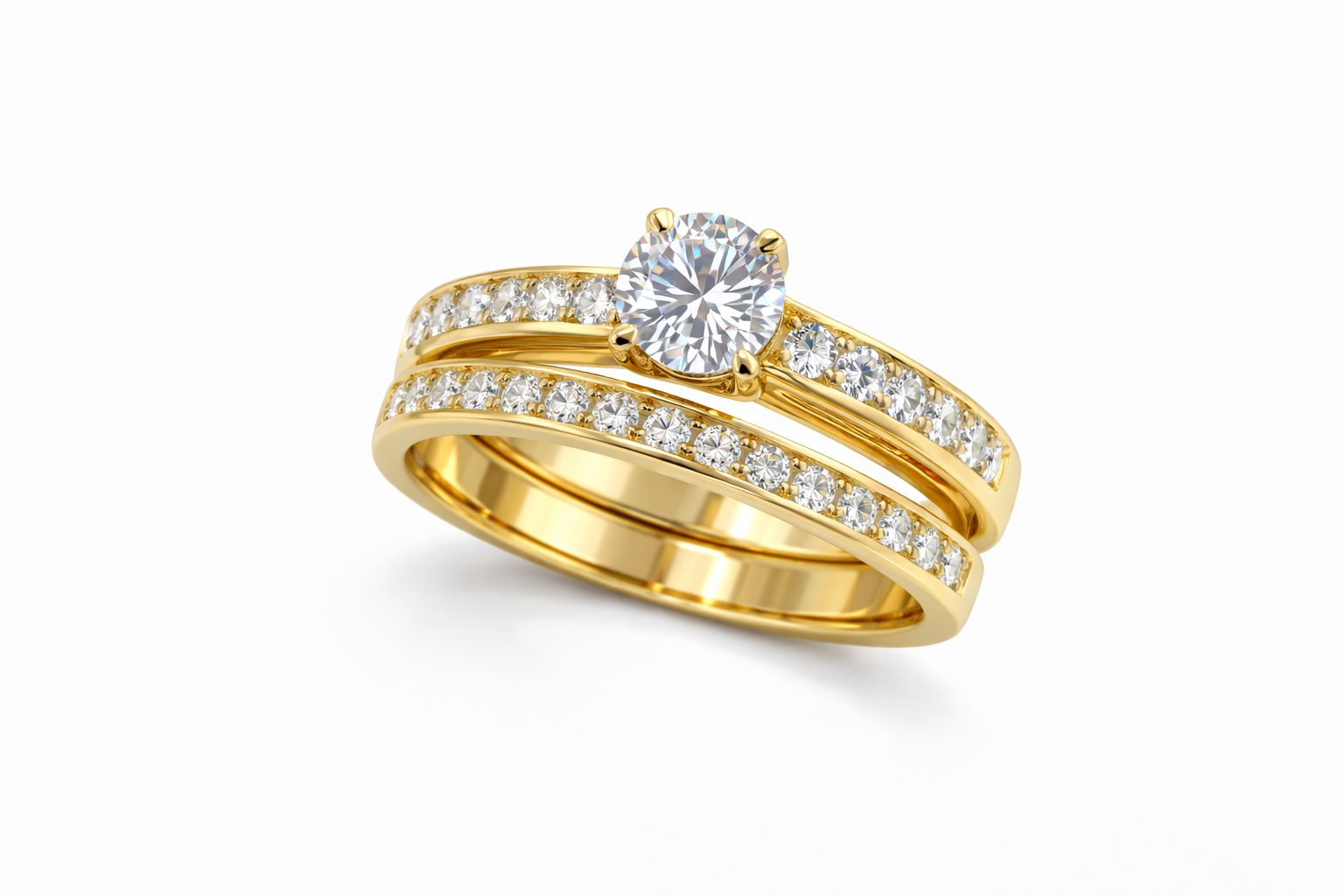 14KT DELICATE CZ CLASSIC WOMAN'S ENGAGEMENT RING Size 7 Weigth 5GR