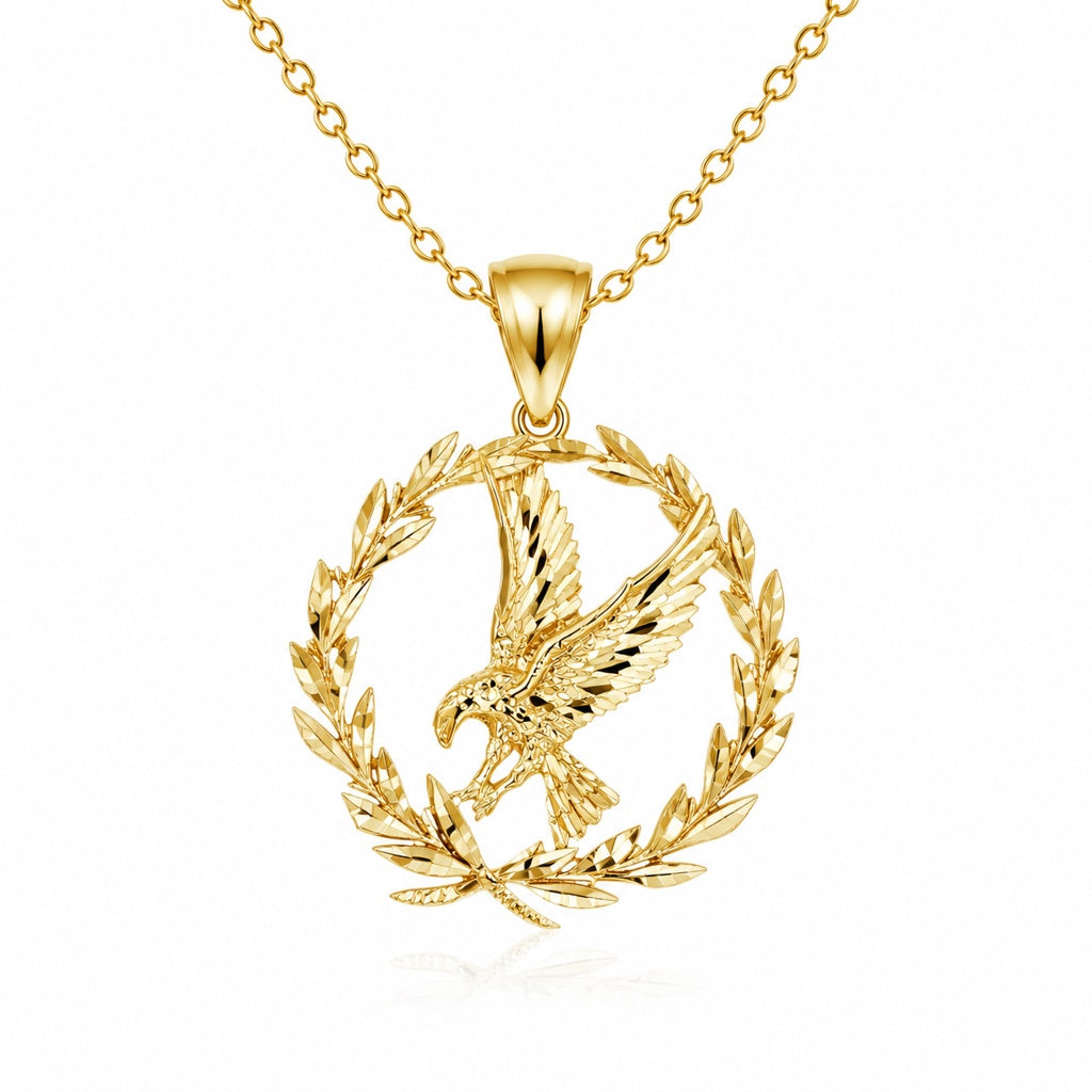 10KT EAGLE PENDANT Size  Weigth 4.1GR