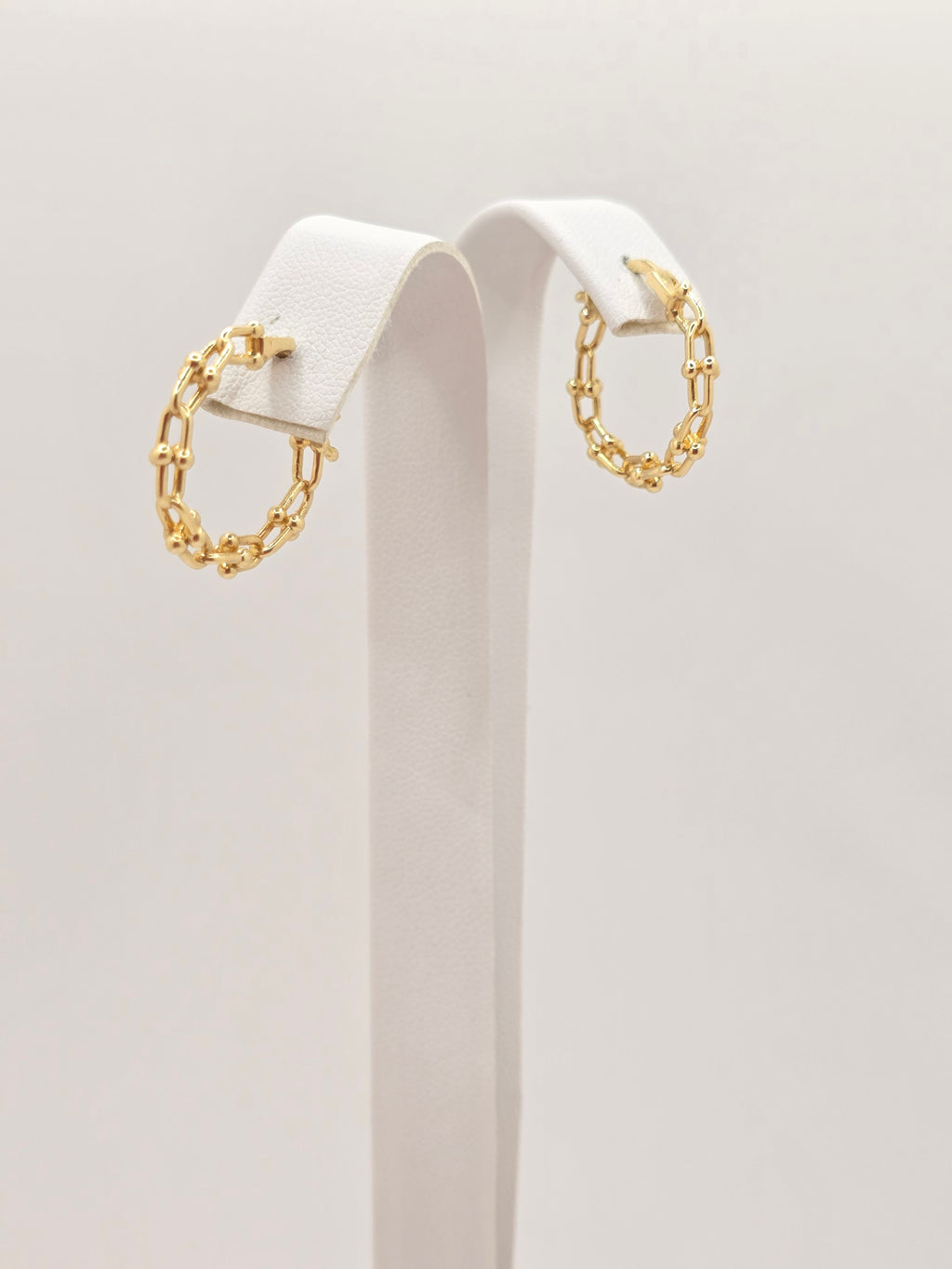 10KT PAPER CLIP STYLE HOOPS EARRINGS Weight 3GR