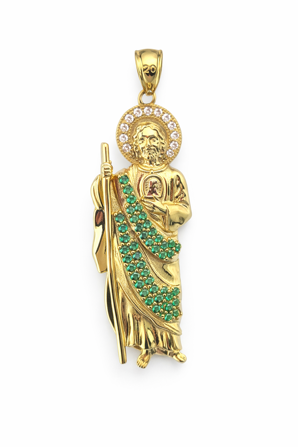 10KT SAN JUDAS PENDANT Size  Weigth 6.6GR