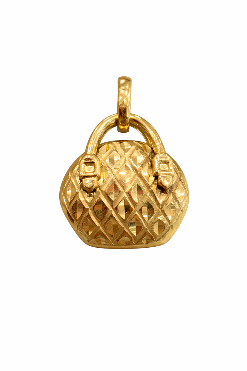 14KT YELLOW GOLD WOMAN'S BAG  PENDANT  Weigth 2.7GR