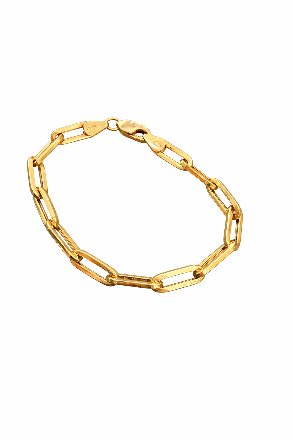 10KT  PAPER CLIP BRACELET Size 7.5INCH .5MM Weigth 5.7GR