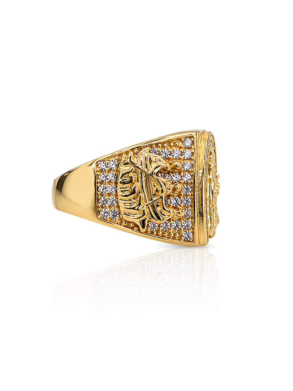10KT VIRGEN DE LA CARIDAD RING Size 9.5 Weigth 6.7GR