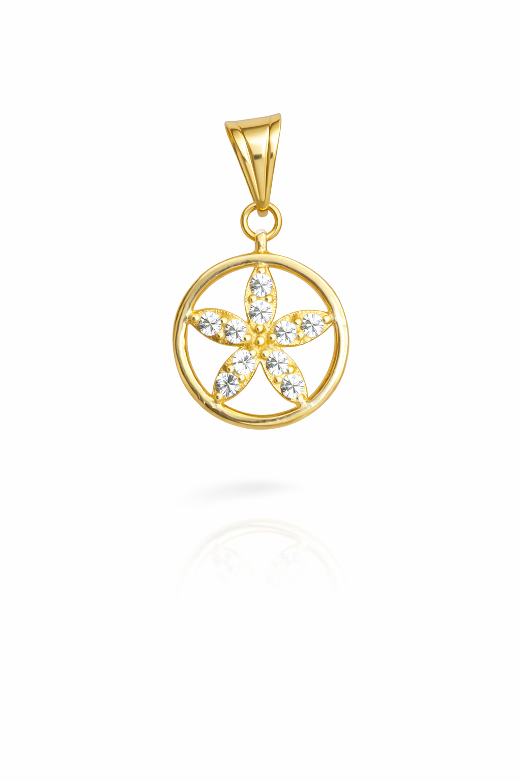 14KT SMALL DELICATE FLOWER PENDANT Weight 1.4GR