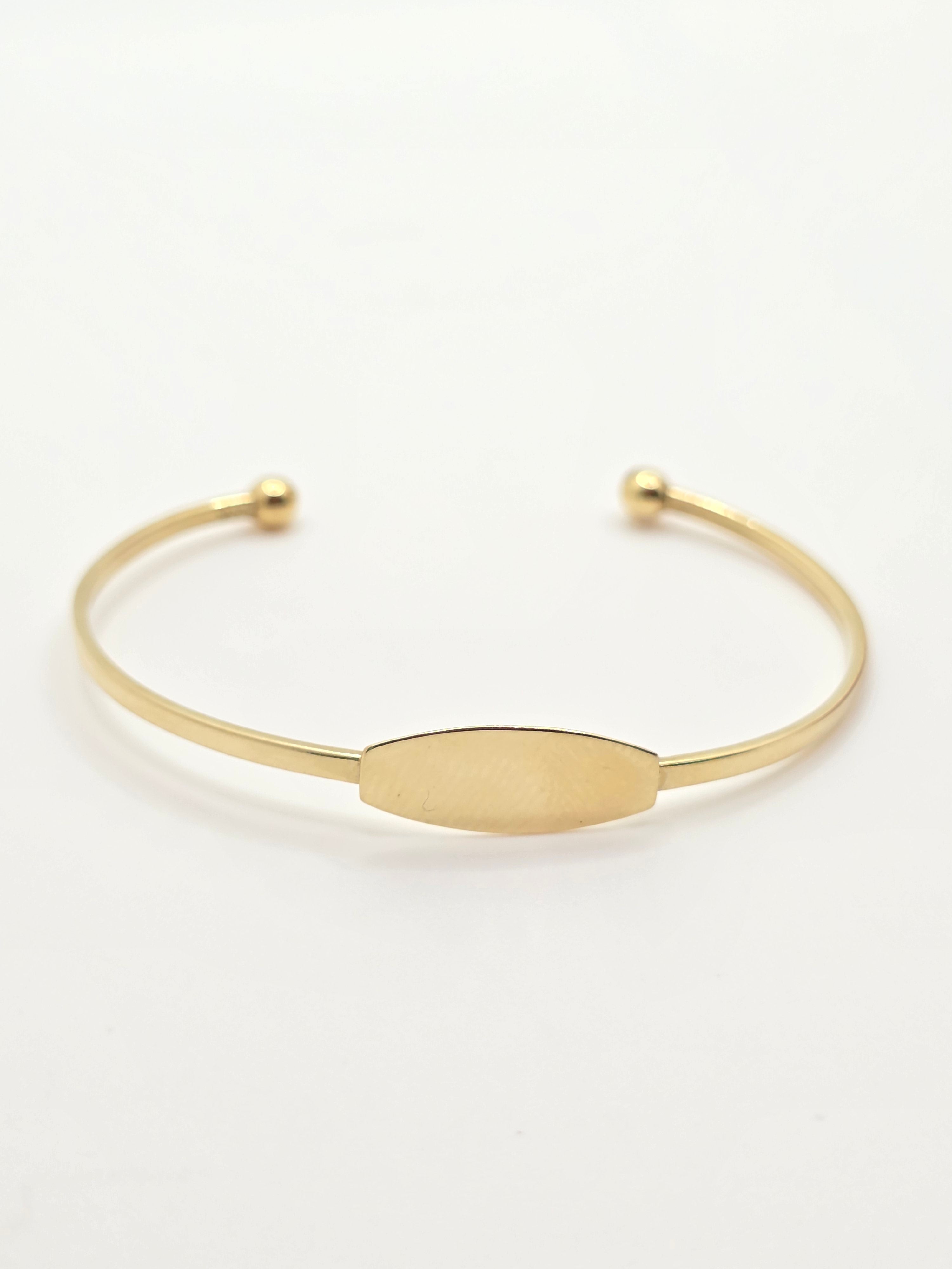 10KT BABY ID BANGLEWeight 2.1GR