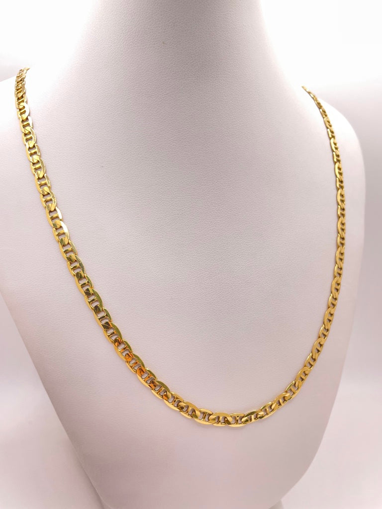14KT SOLID MARINER CHAIN Size 22INCH 4.5MM Weigth 14.3GR