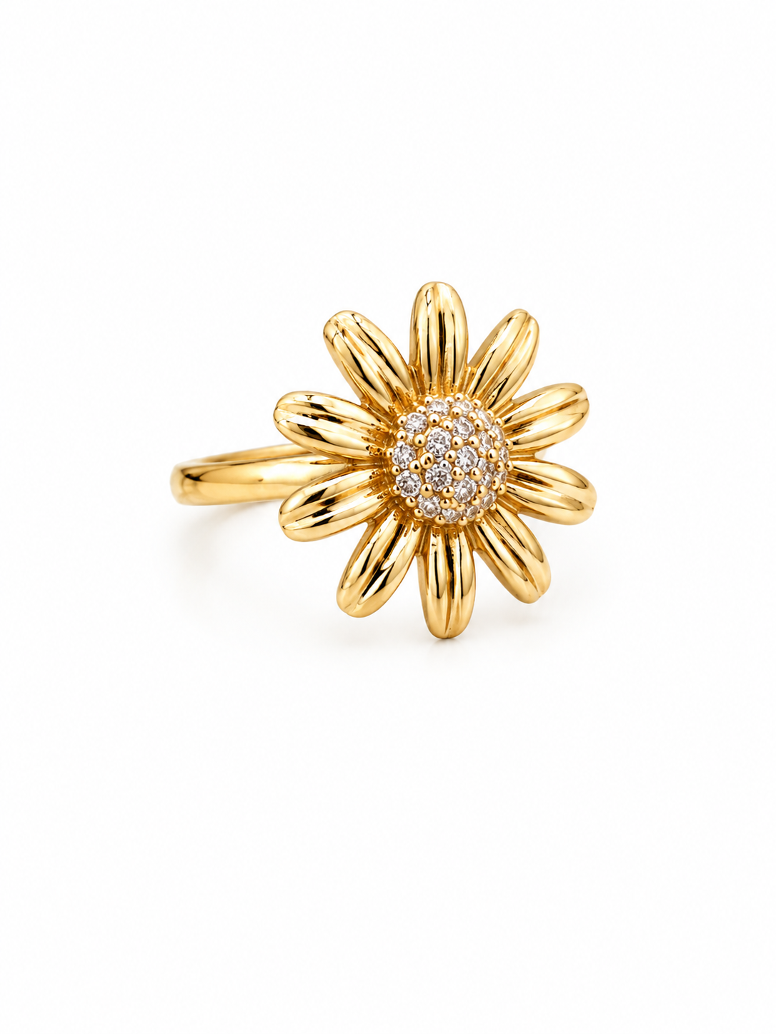 10K FLOWER RING Size 8