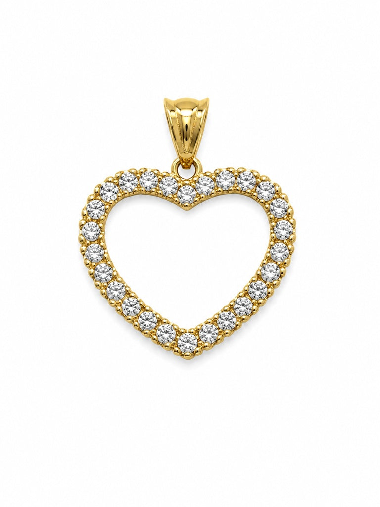 14KT SMALL DELICATE HEART PENDANT Size SMALL Weigth 1GR