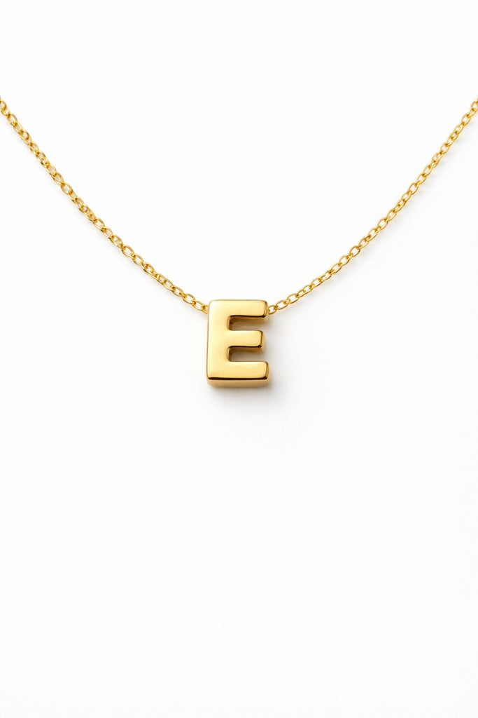 10KT CHAIN WITH LETTER "E" PENDANT Size 18 Weigth 1.45