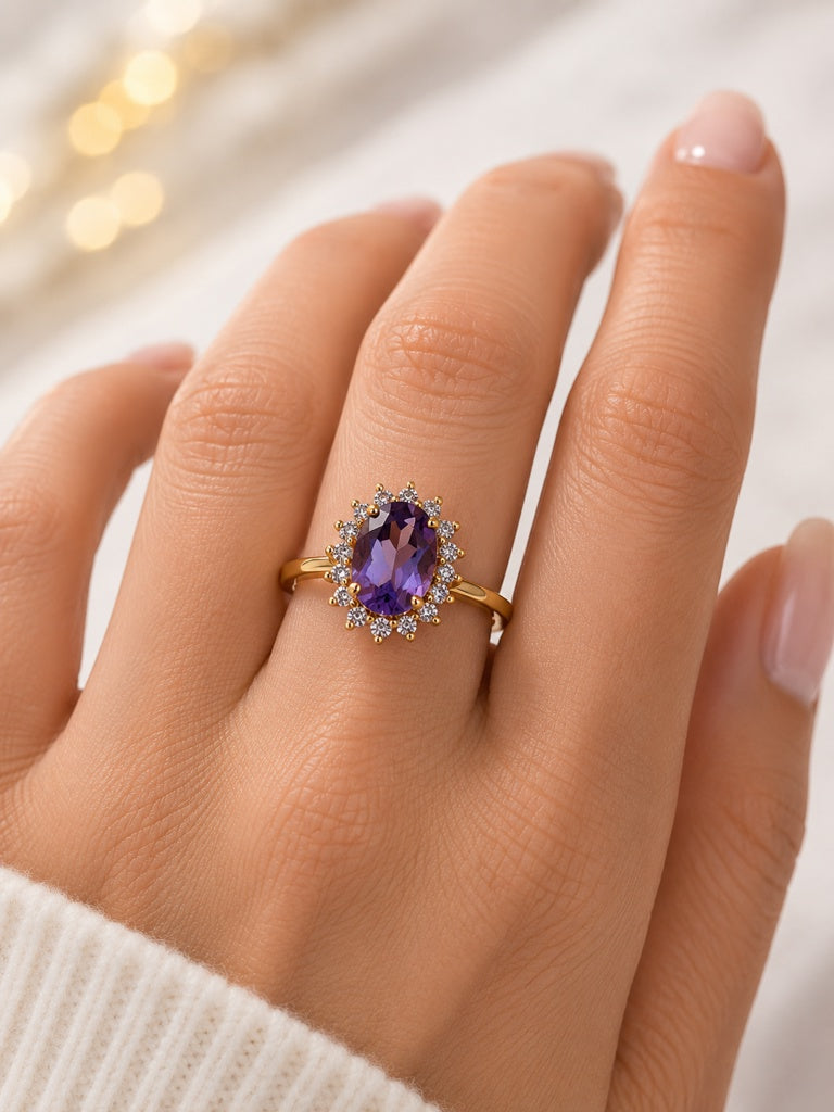 14KT DIAMOND PROMISE RING+DIAMOND Size 7