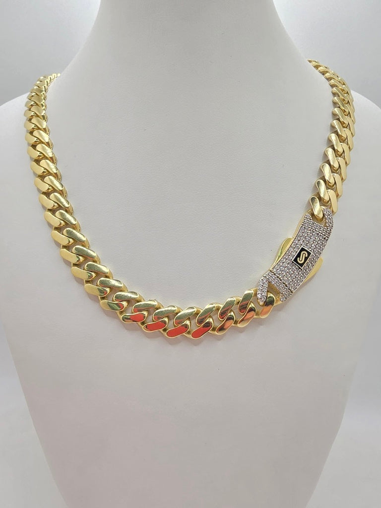 10KT CERTIFIED MOLNACO CHAIN CZ CLOSURE Size 26INCH 9.5MM Weight 44.5GR