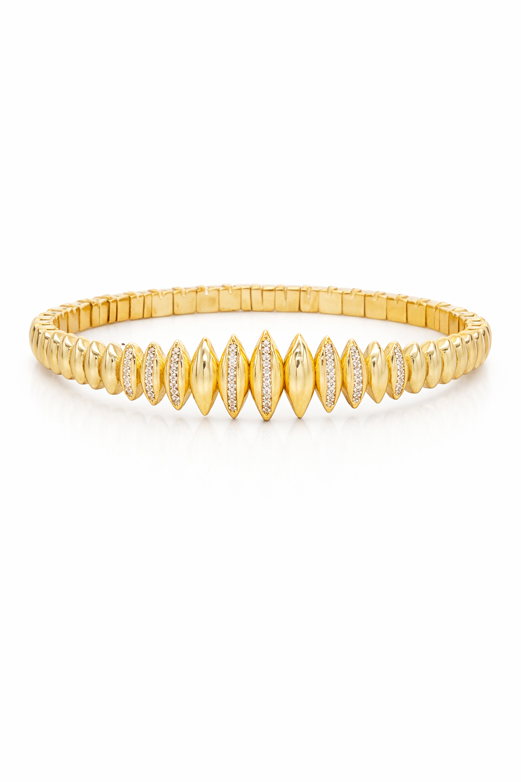 10KT MODERN BANGLE Size 7.5INCH Weigth 12.7GR