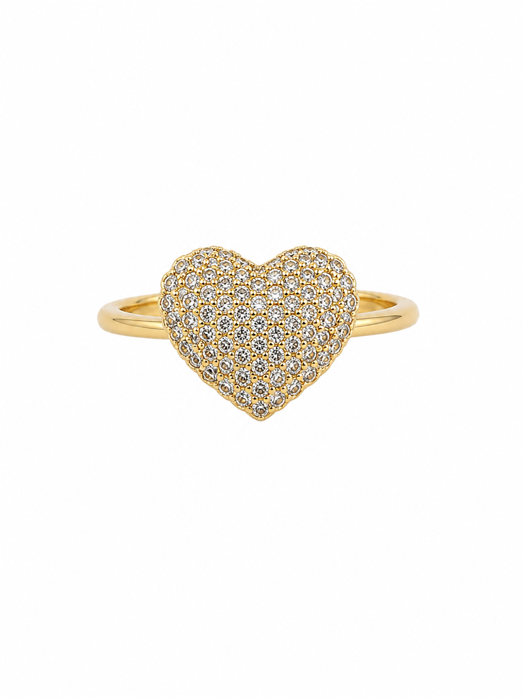 10KT CZ HEART RING Size 7