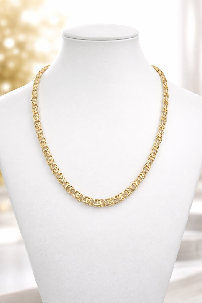 14KT CHINO LINK NECKLACE Size 18INCH 5MM Weigth 15GR