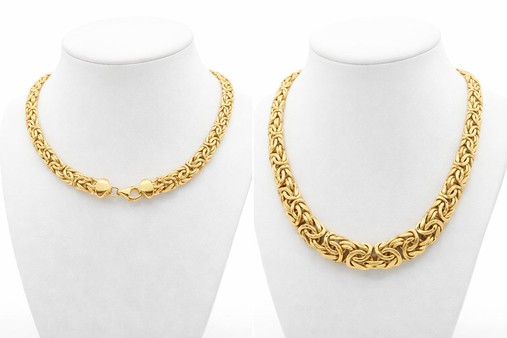 14KT SPECIAL OFFER BYZENTINE NECKLACE Size 18INCH  Weigth 47.6GR