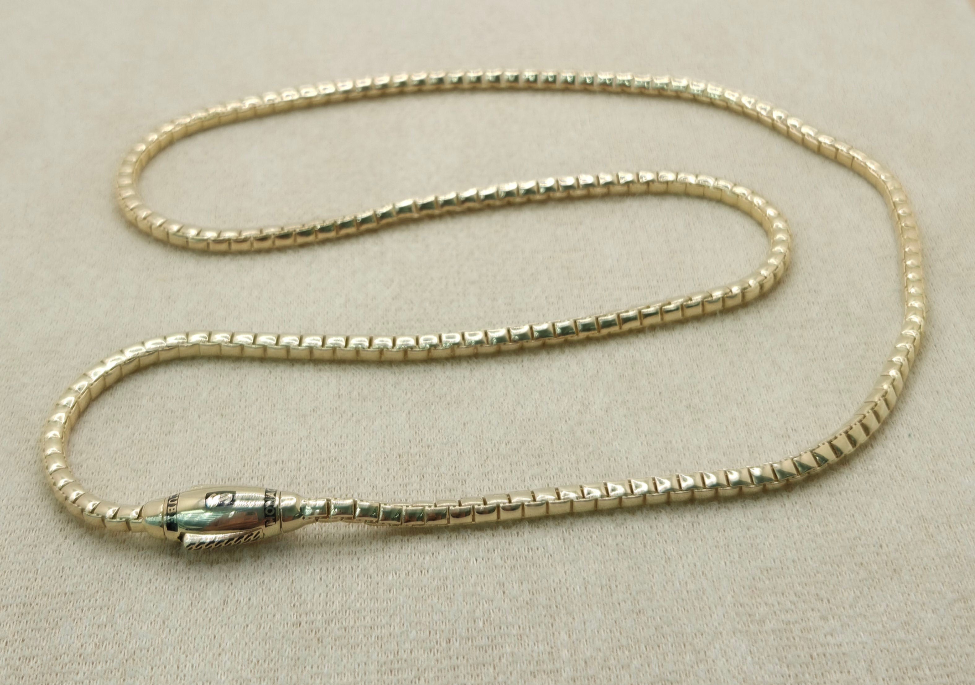 10KT CERTIFIED MONACO BOX CHAIN  Size 3MM 22INCH Weight 12.8GR