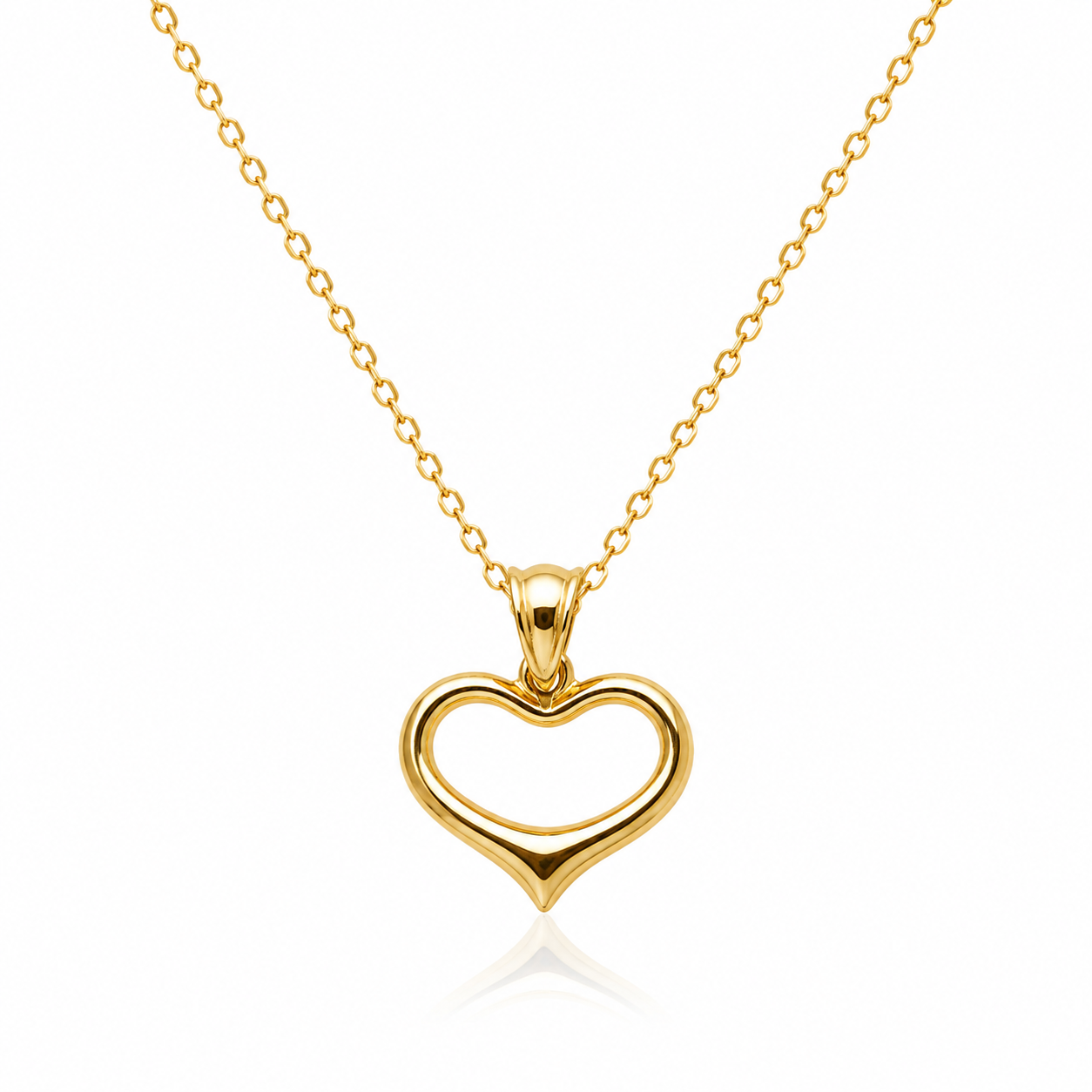 14KT SMALL HEART SILHOUETTE PENDANT Size SMALL Weigth 0.7GR