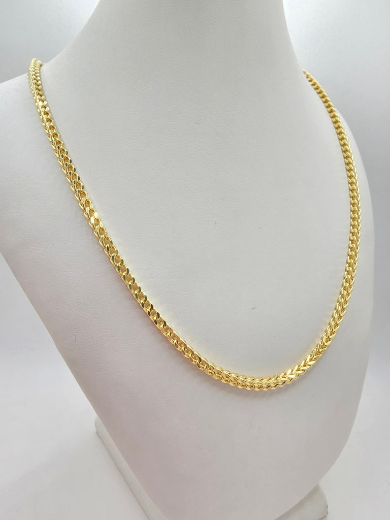 10KT HOLLOW FRANCO CHAIN 20INCH 2.5MM Weight 5.82GR