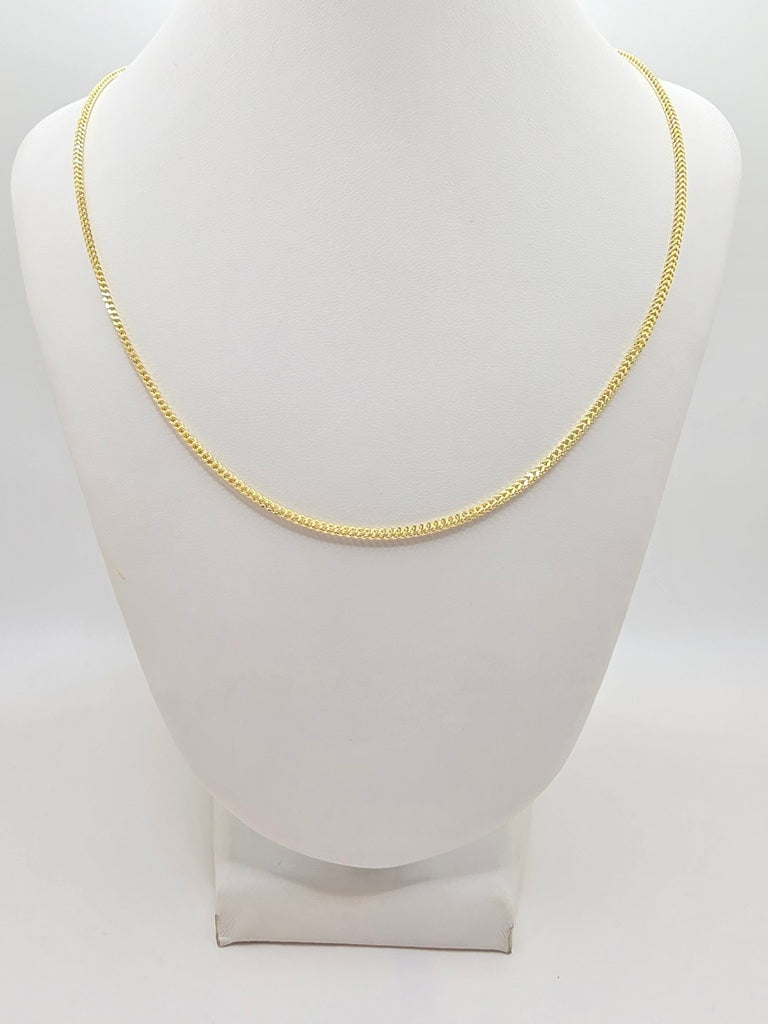 10KT HOLLOW FRANCO CHAIN Size 1.5MM 24INCH Weight 2.2GR