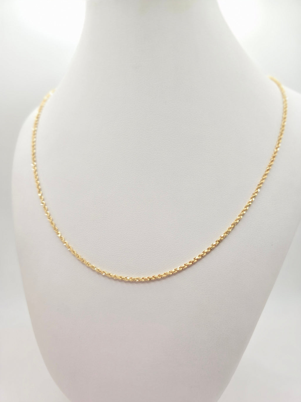 10KT ROPE CHAIN Size 16INCH 2MM Weight 1.5GR