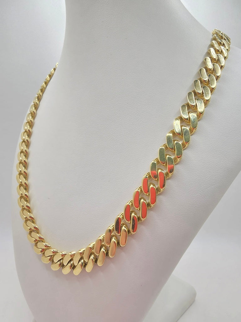 10KT CERTIFIED PLAIN MONACO Size 13.5MM 22INCH Weight 44GR