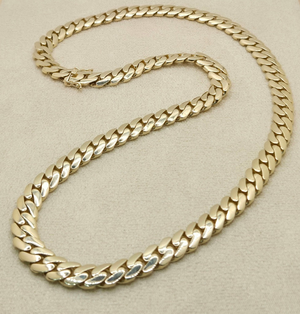 10KT SEMISOLID MIAMI CUBAN CHAIN Size 7mm 26inch Weight 37.3GR