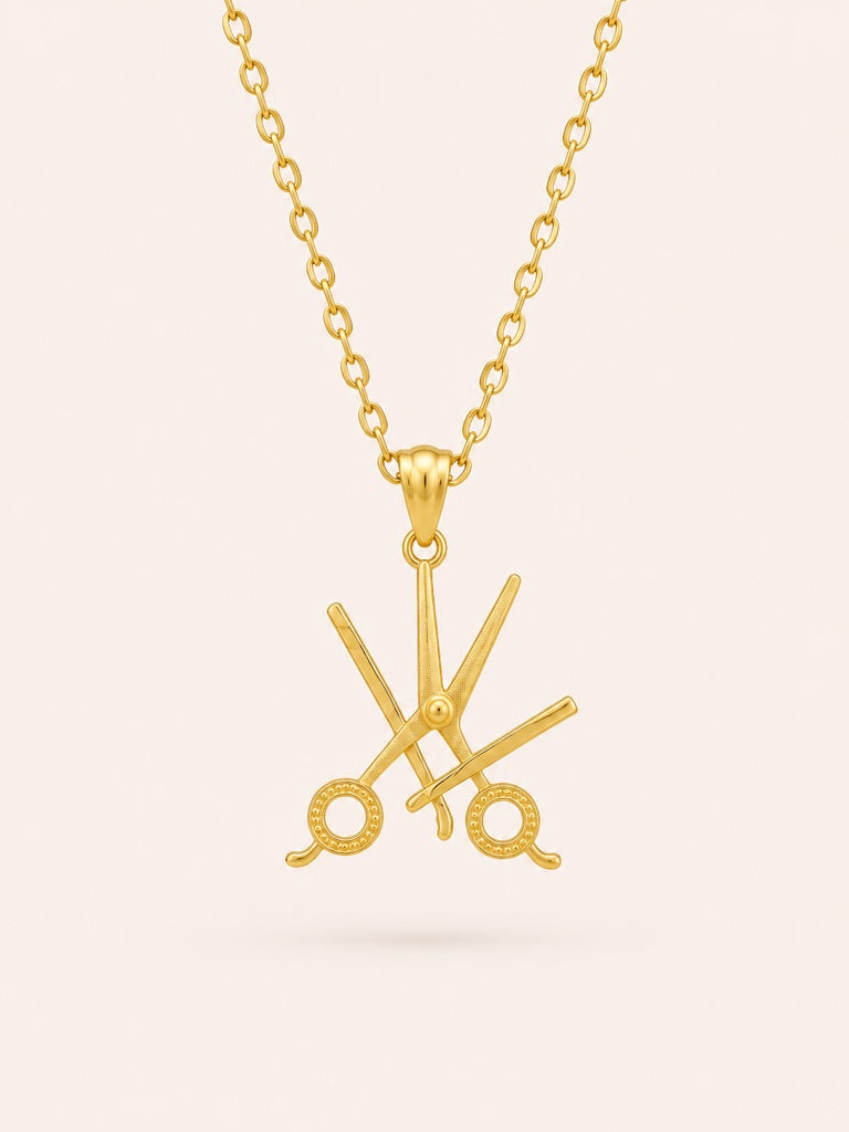 10KT MEDIUM BARBER'S SCISSORS PENDANT Size MEDIUM Weigth 1.5GR