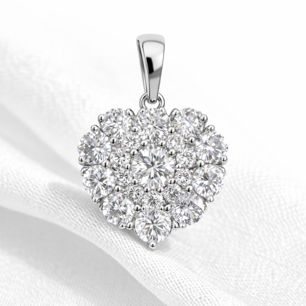 PENDANT HEART 925 SILVER Weight 2.74GR