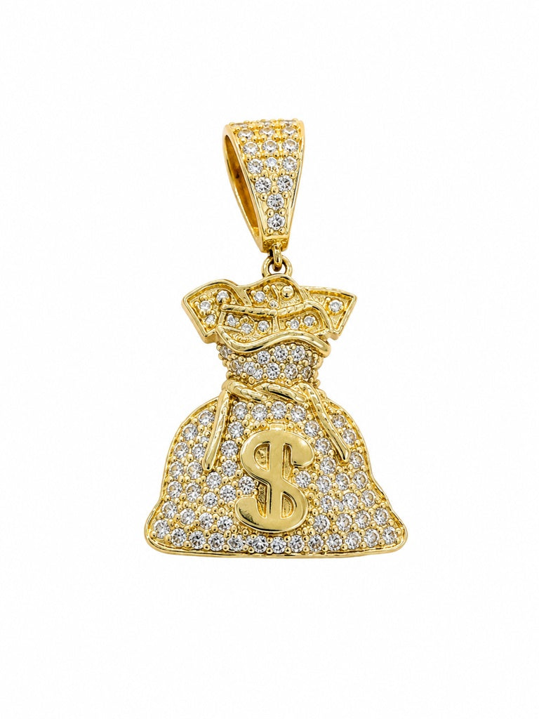 14K MONEY BAG PENDANT Size