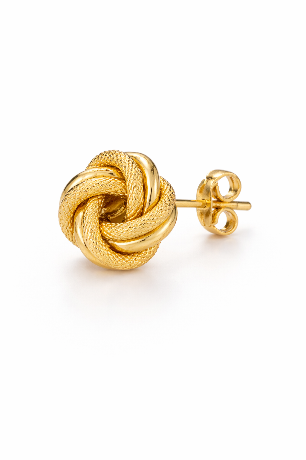 14KT MEDIUM CUBAN STYLE KNOT EARRINGS  Size MEDIUM Weigth 1.1GR