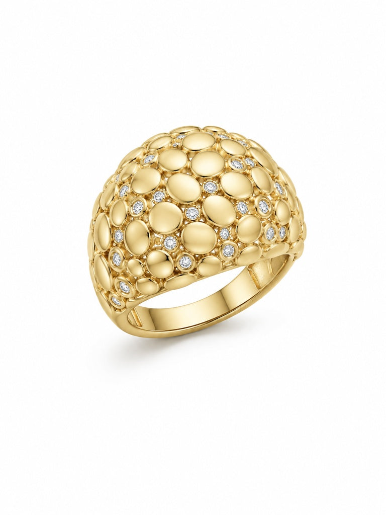 10KT MODERN CORN DESIGN WOMAN'S RING Size 8 Weigth 3.3GR