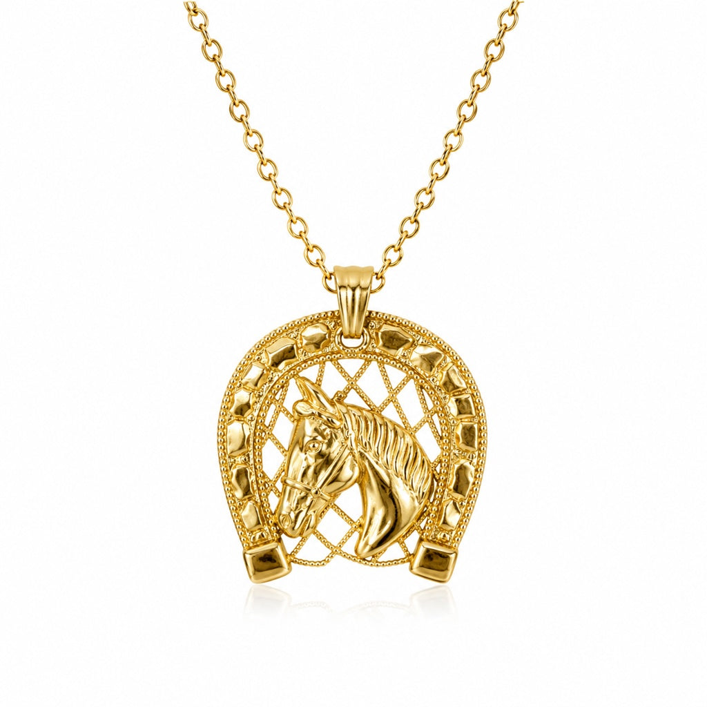 10KT NUGETT HORSE PENDANT Size  Weigth 4.7GR