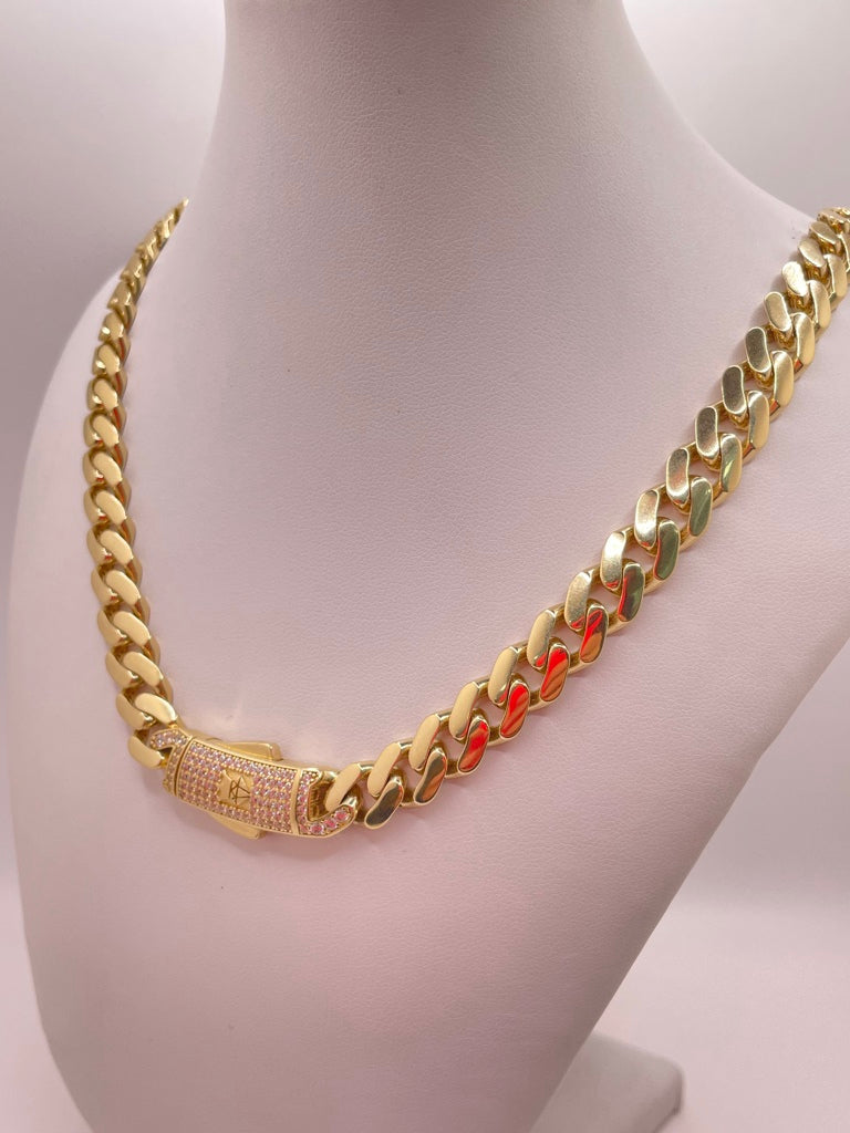 14KT MONACO STYLE CHAIN Size 20INCH 11MM Weight 37.3GR