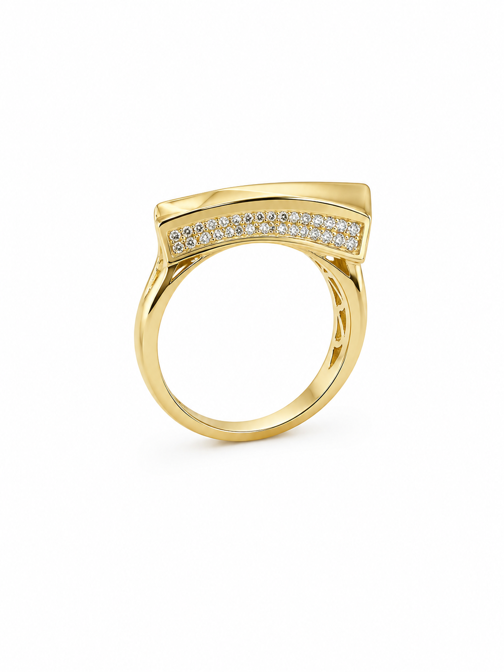10K MODERN RING Size 8