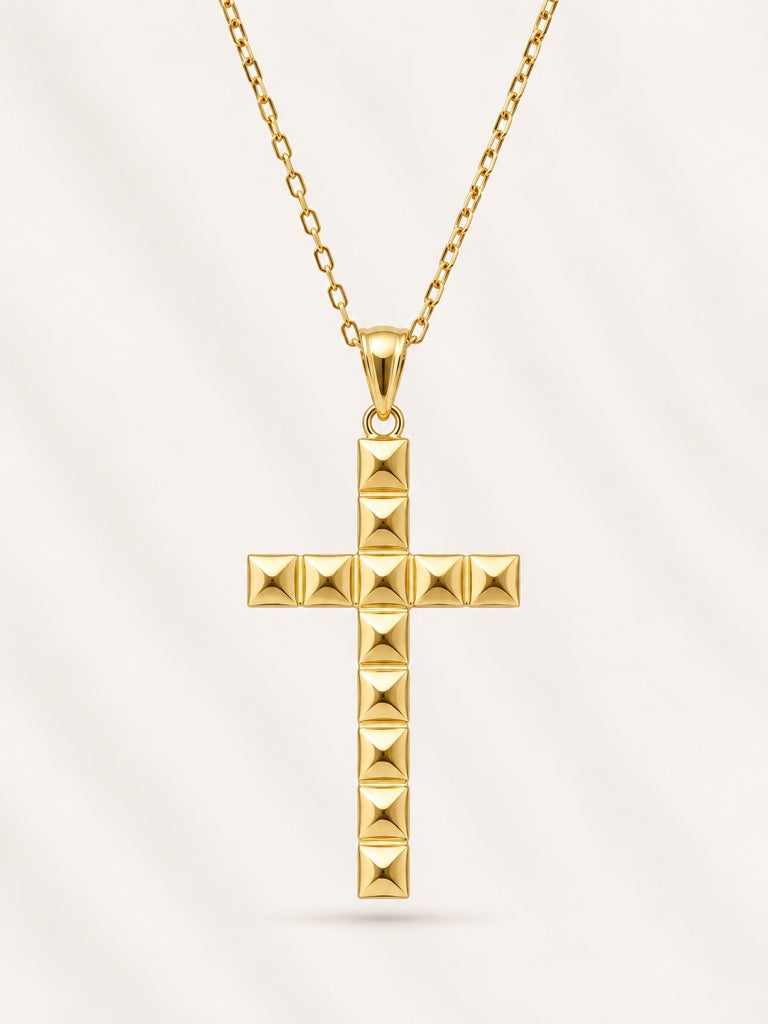 10KT CROSS PENDANT Size