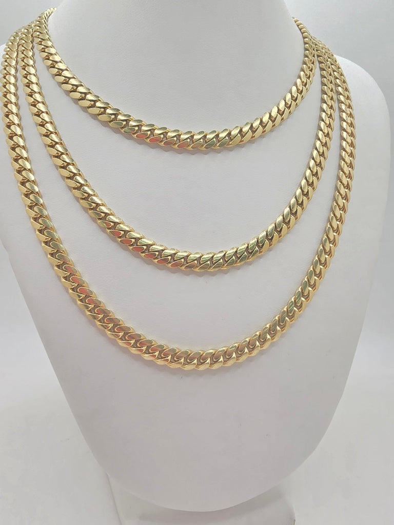 14KT SOLID MIAMI CUBAN CHAIN  Size 26INCH 7MM Weight 95.2GR