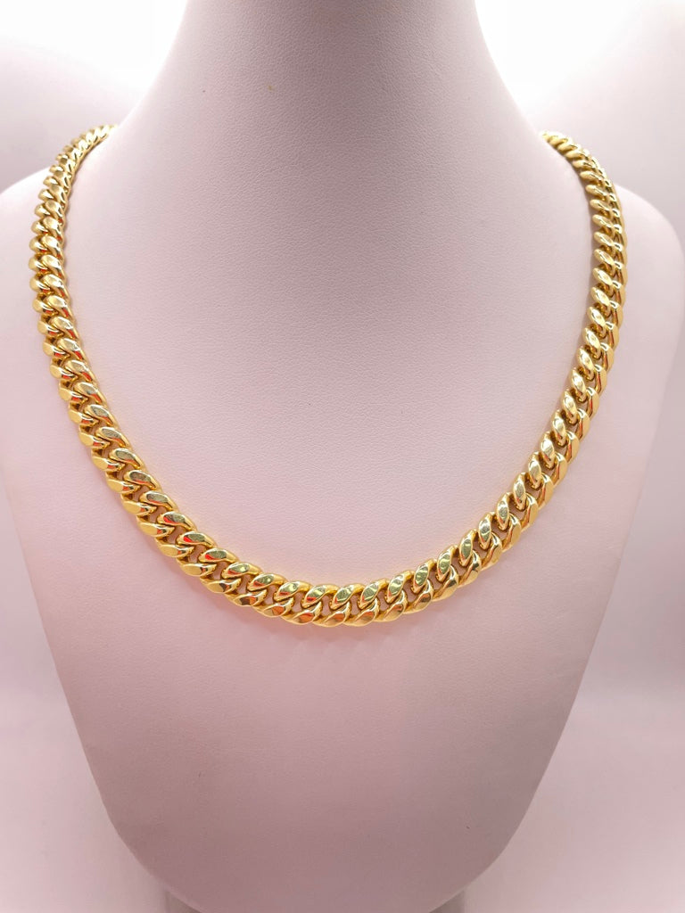 10KT SEMISOLID MIAMI CUBAN CHAIN 26INCH 8MM 39.7GR
