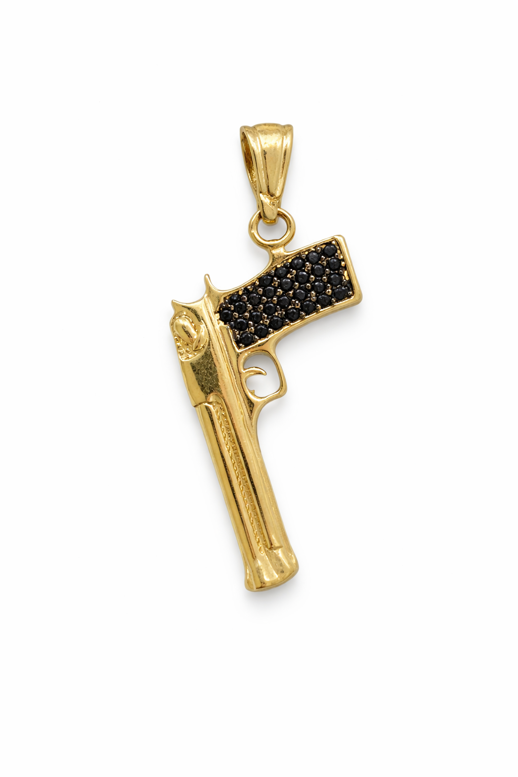10KT CZ GUN PENDANT Weigth 1.2GR