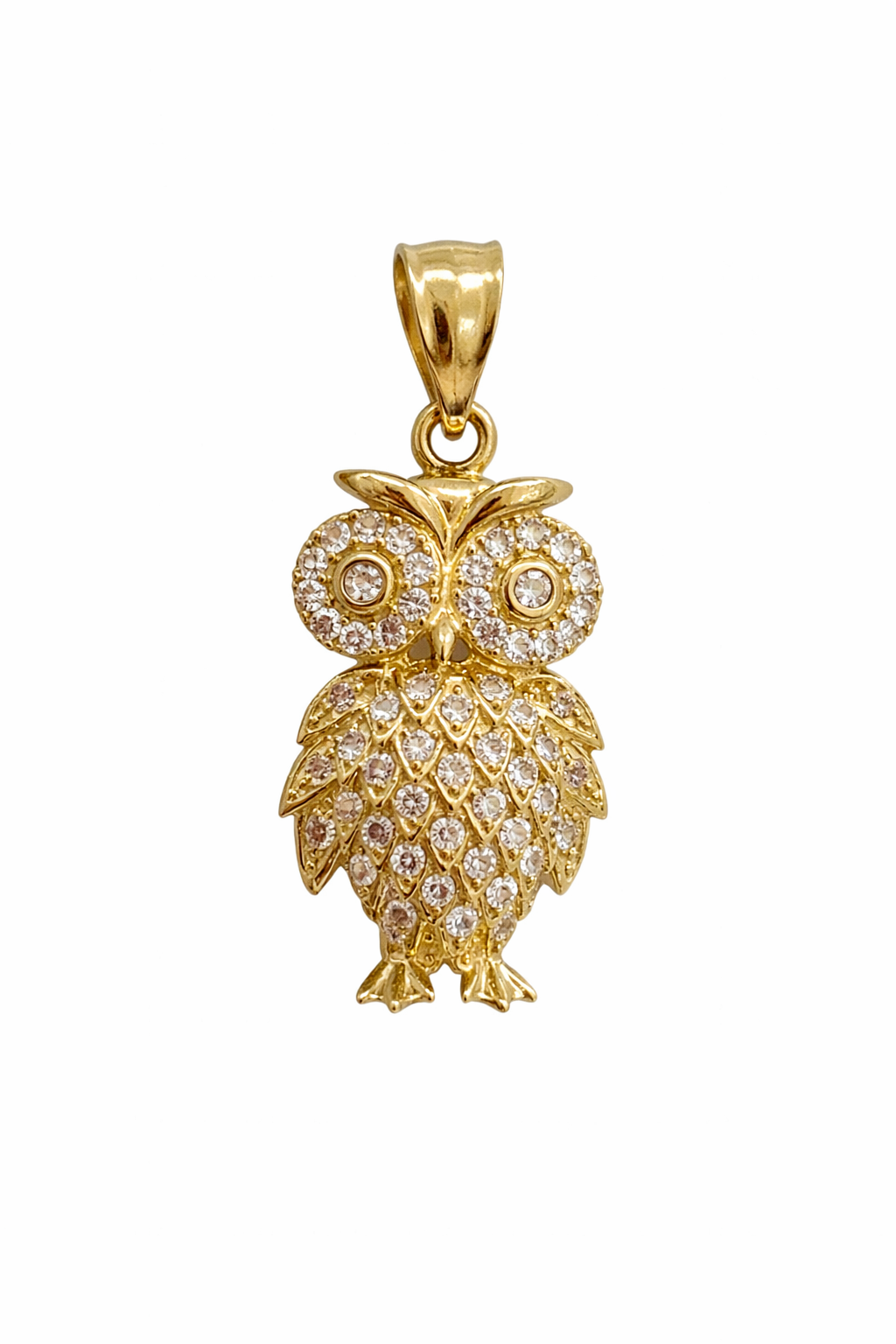 10KT CZ OWL PENDANT Weight 4GR