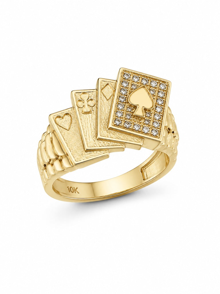 10K POKER RING Size 9
