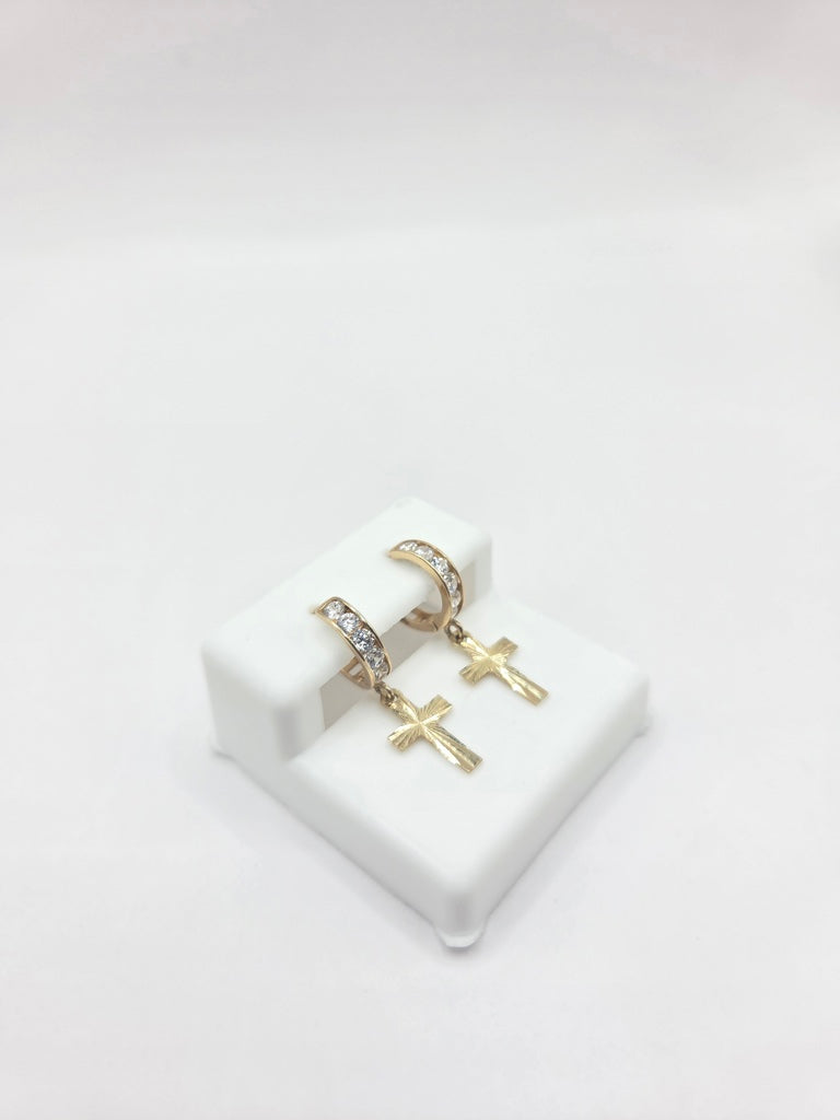 10KT CZ DETAIL  HOOPS  Weigth 1.3GR