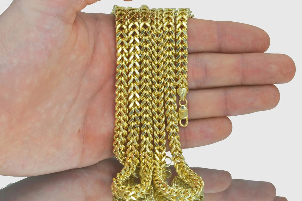 14KT HOLLOW FRANCO CHAIN Size 26INCH 5MM Weigth 41.8GR