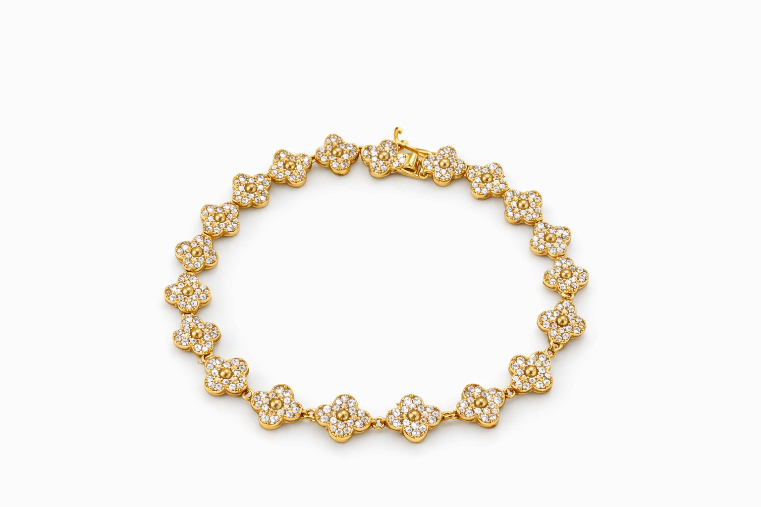 10KT FLOWER BRACELET Size 7INCH Weigth 9.6GR
