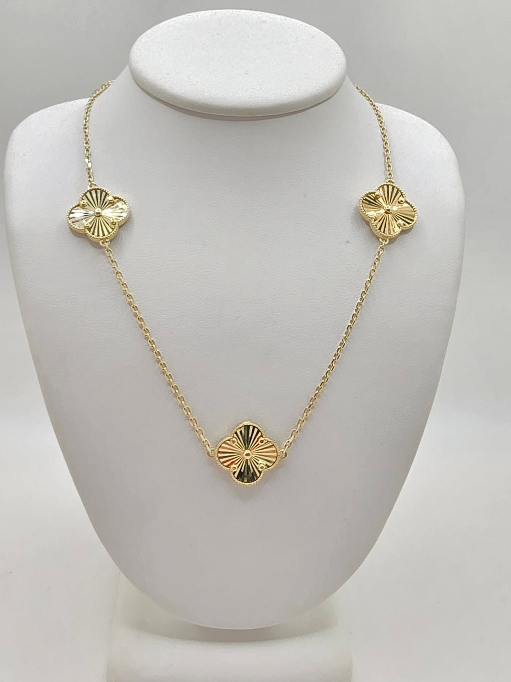 10KT FLOWER CHAIN Size 16INCH Weigth 6.7GR