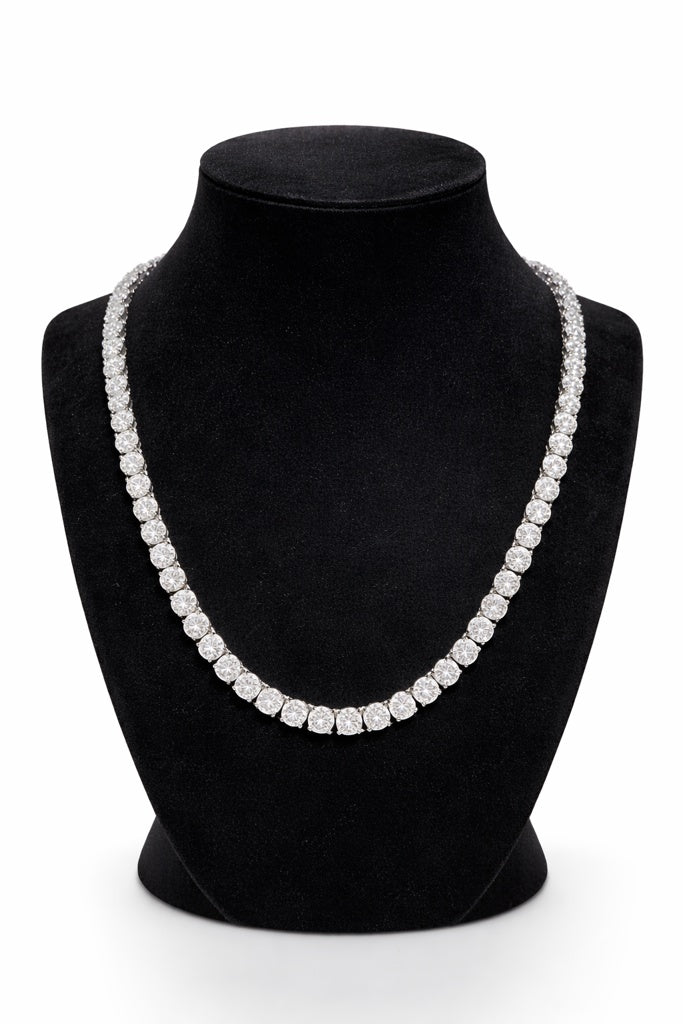 925 MOISSANITE 80.00 CTW TENNIS CHAIN Size 5MM 20IN