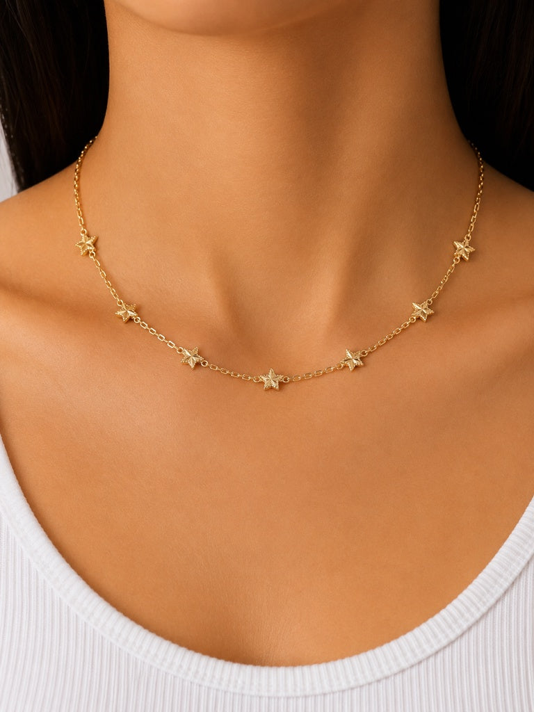 10K STAR ROLO CHAIN Size 18INCH 2MM